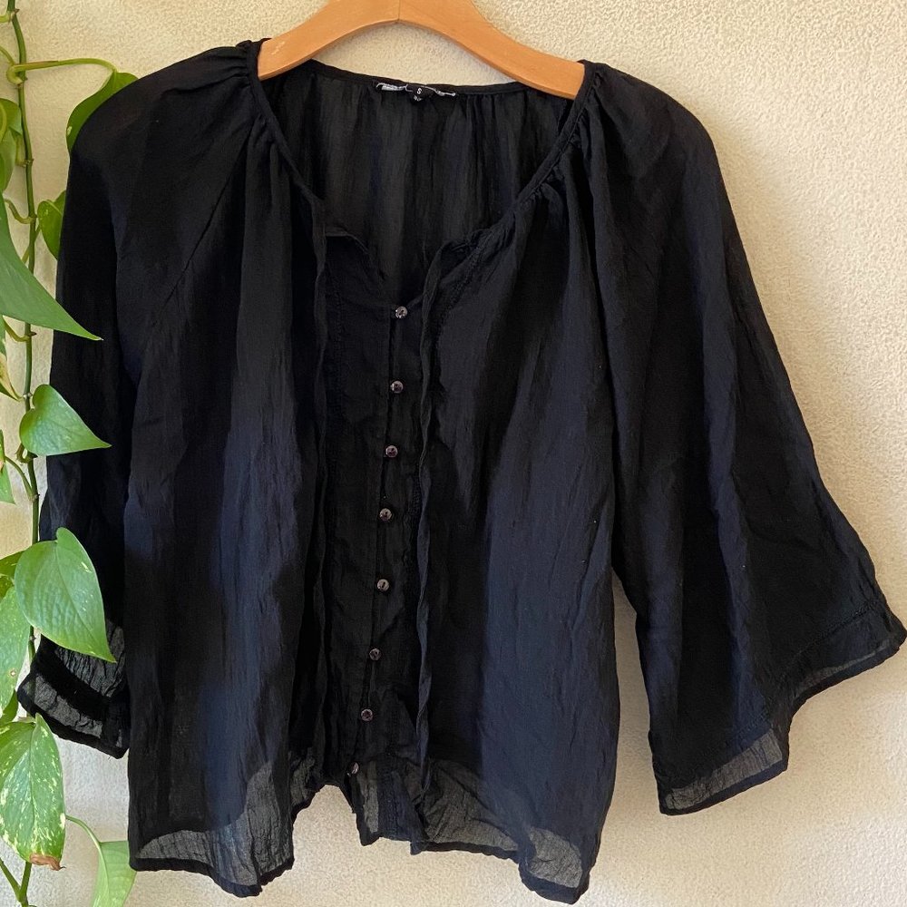 Hers & Mine Butterfly Sleeve Blouse
